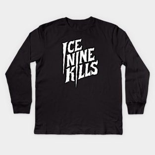 Ice Music Nine Band Kills  – Floral Kids Long Sleeve T-Shirt